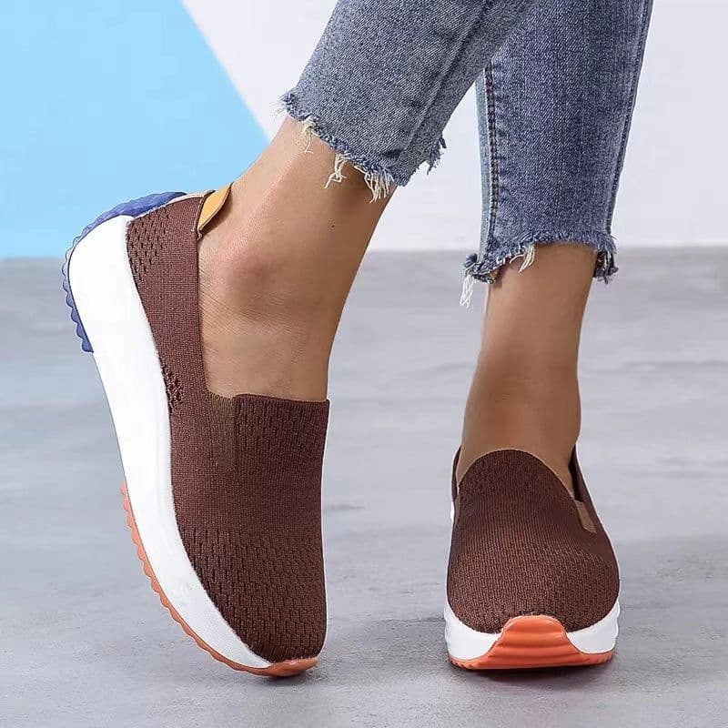 image-Women's Mesh Casual Shoes - Slip-On Loafers Size 43