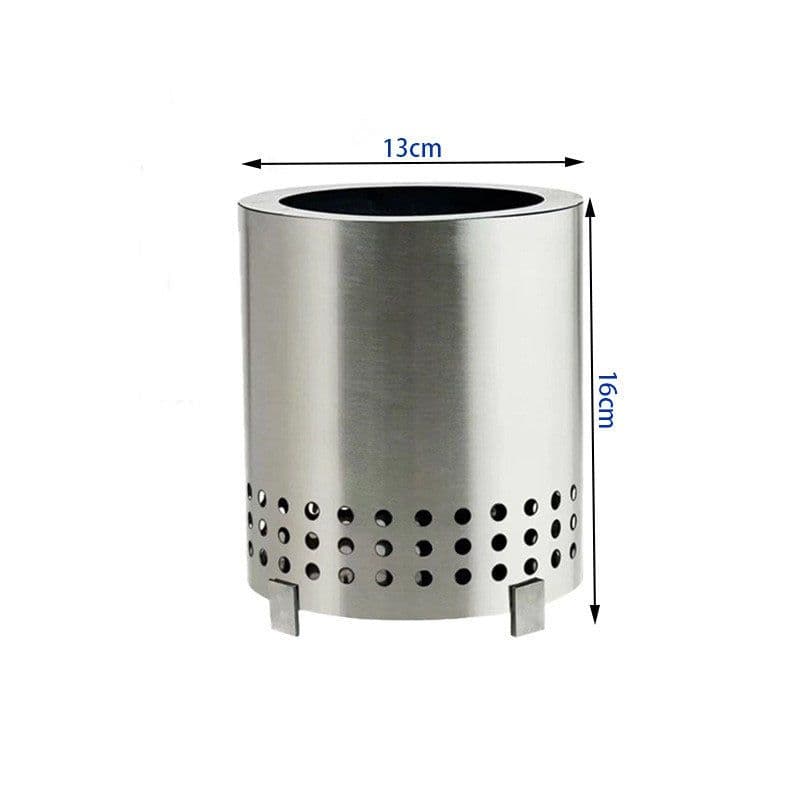 image-Portable Stainless Steel Camping Grill Iron Warmer - Small Outdoor Stove