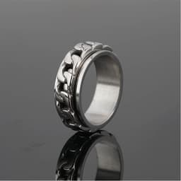image-Titanium Steel Rotatable Bottle Opener Ring