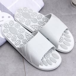 image-2021 Summer Candy Color Massage Home Slippers Bathroom Indoor Slippers Men and Women Plastic Couple Slippers