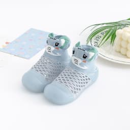image-Summer Toddler Mesh Animal Socks - Light Blue Elephant 26/27