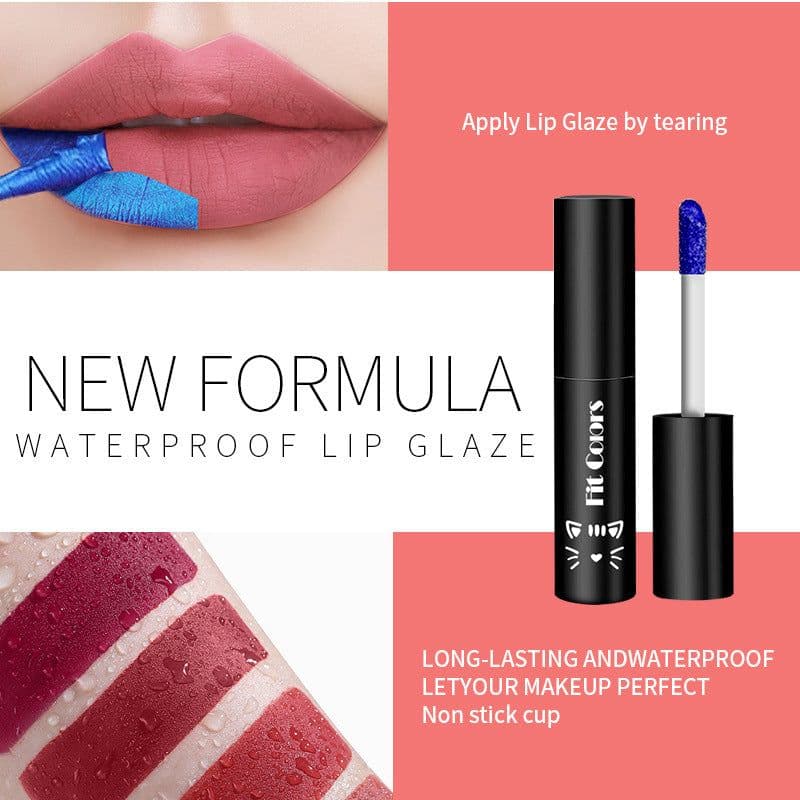 image-Fit Colors Tear Lip Glaze Matte Matte Surface Leaves Base Color Dye Lip Tear Lipstick Not Easy To Take Off Makeup Cross-border