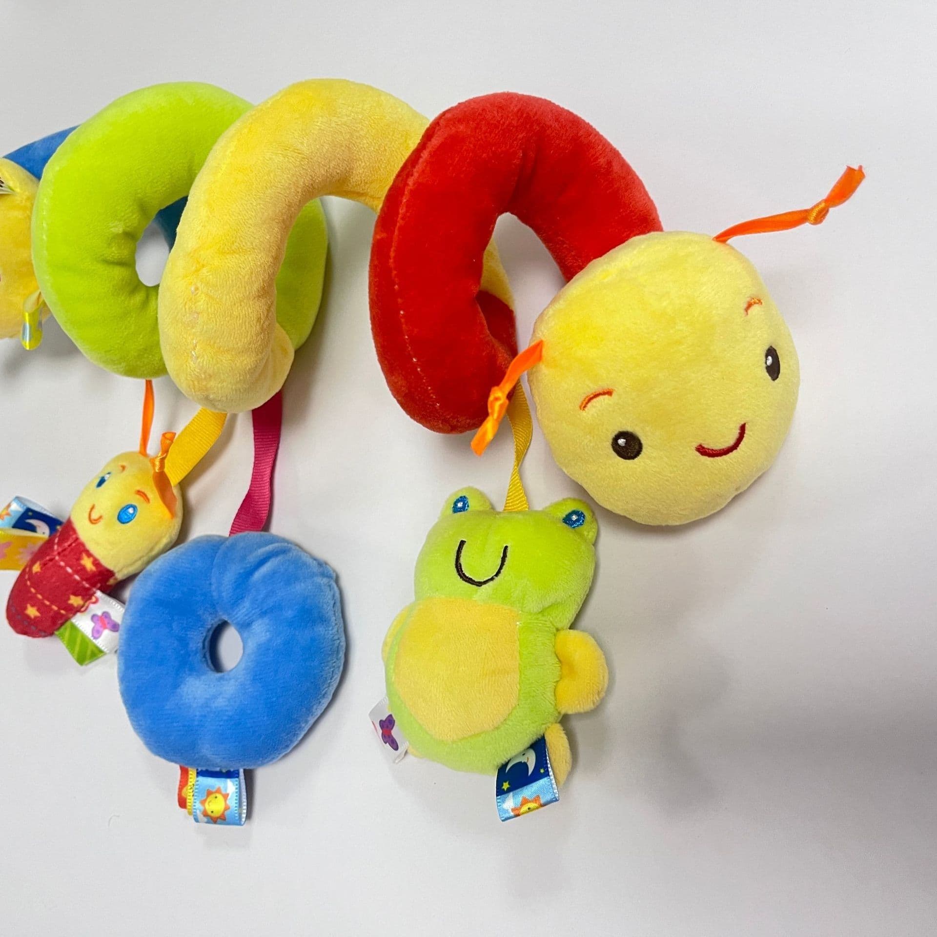 image-Baby Crib Bell Hanging Toy - Plush Rattle Music