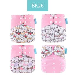 image-Happyflute 4-Pack Washable Training Pants - Waterproof Diapers for Infants 1-3 Years Old