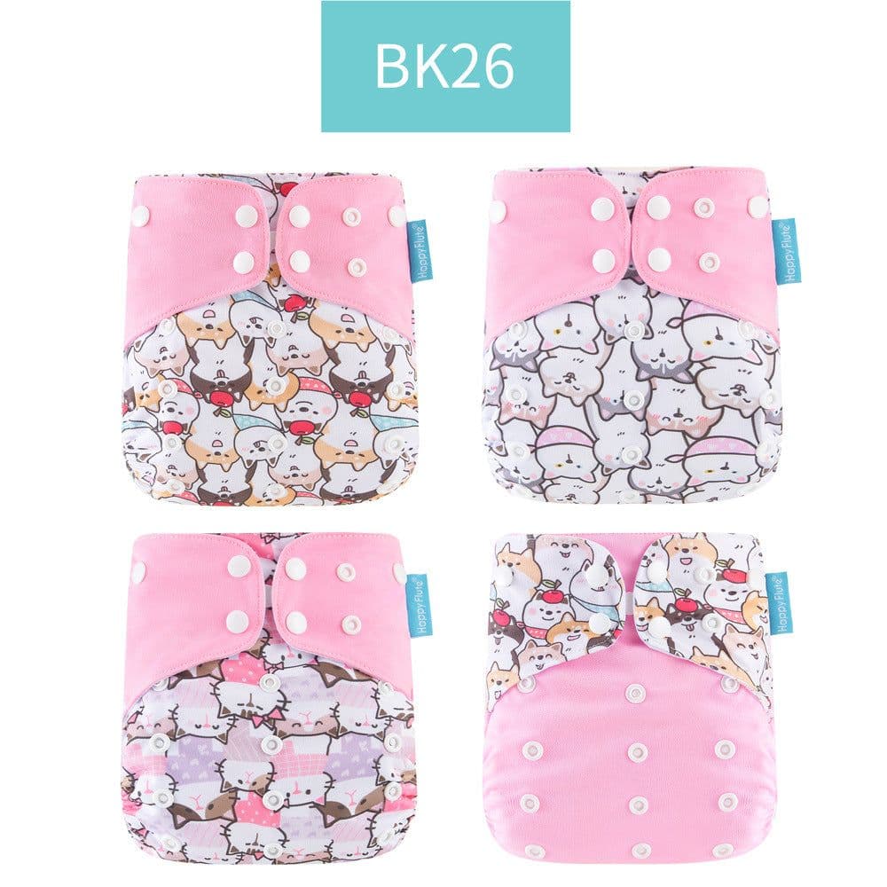 image-Happyflute 4-Pack Washable Training Pants - Waterproof Diapers for Infants 1-3 Years Old