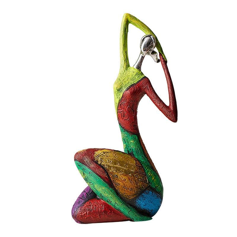 image-Creative abstract figure decoration home living room TV cabinet decoration office art yoga decoration oil painting woman
