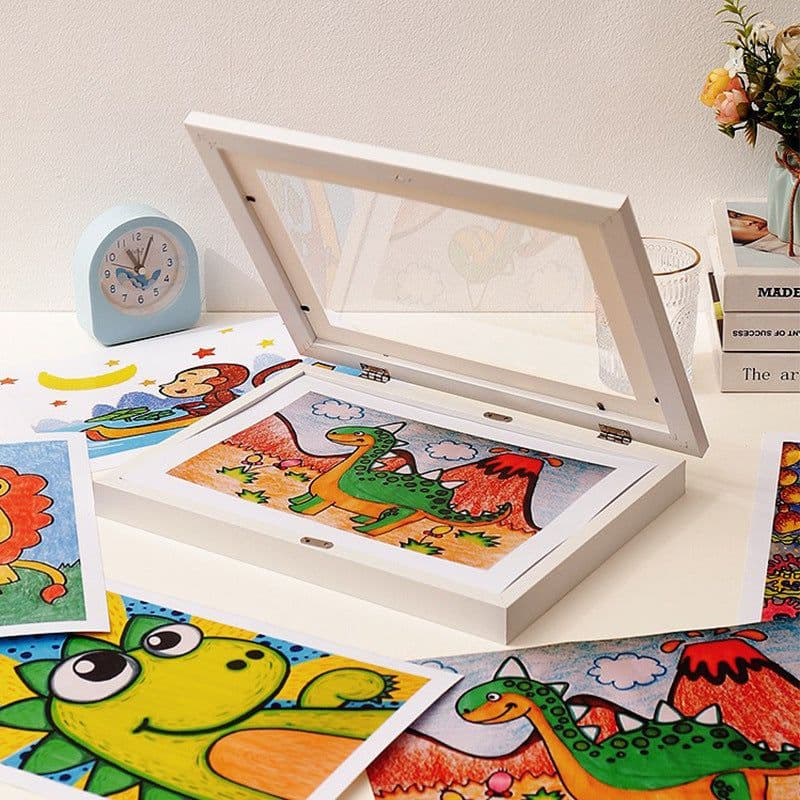 image-Haotuo Wooden Picture Frame - 8K Magnetic