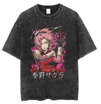 image-Cuifu Anime Print T-Shirt - Dark Retro Short Sleeve
