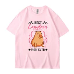 image-Cross-border independent station new summer cartoon cute Harajuku style printed cotton short-sleeved men's and women's T-shirt tops