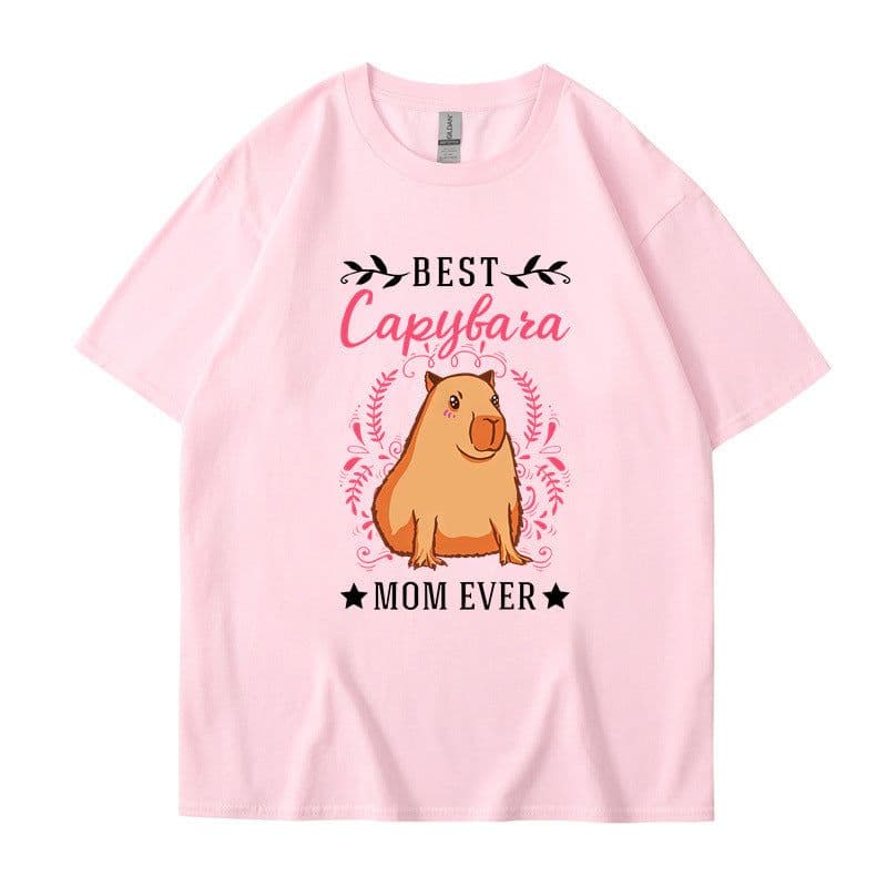 image-Cross-border independent station new summer cartoon cute Harajuku style printed cotton short-sleeved men's and women's T-shirt tops