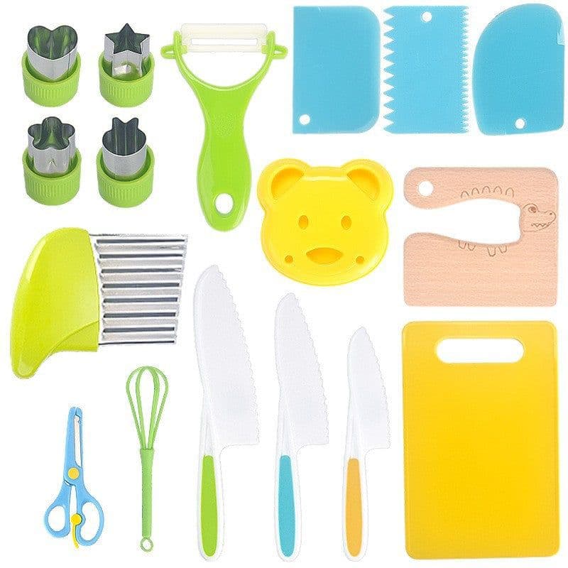 image-Litai Kids Plastic Knife Set 12-Piece Fruit Bread