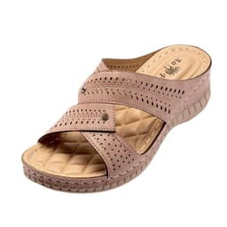 image-2022 new style sandals women's foreign trade explosion style wedge heel women's large size slippers cross-border mother shoes Roman style