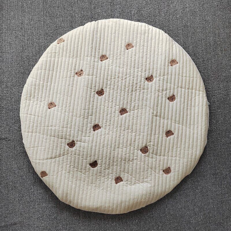 image-INS new baby round crawling mat game mat removable and washable floor mat exquisitely embroidered baby tent carpet