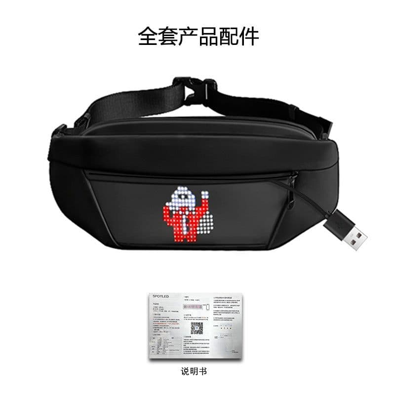 image-LED Backpack Bluetooth Oxford - Black