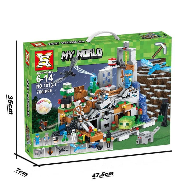 image-Lego-Compatible Minecraft Building Blocks Set - Cave & Tree House