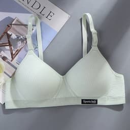 image-Meng Yaxin Korean Cotton School Bra - Green 38/85ABC No Steel