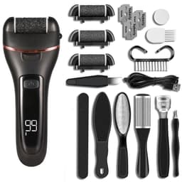 image-Electric Foot Grinder - Digital Display 10-Piece Set, Sapphire Blue, Waterproof, Peeling