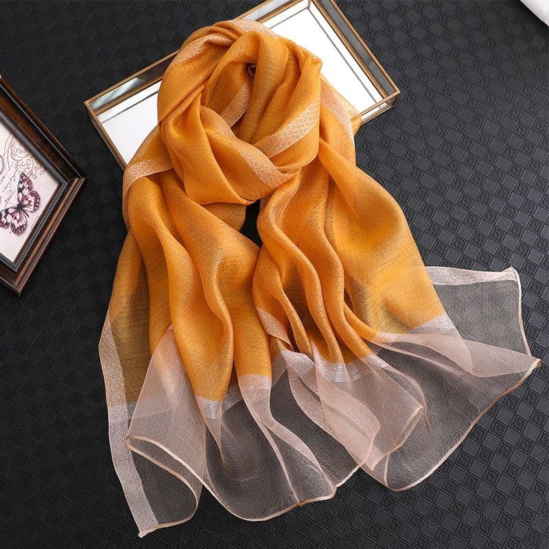 image-Polyester Long Scarf - Light Grey 90x200cm