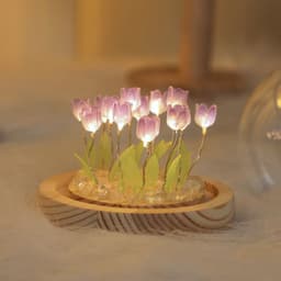 image-Tulip Night Light DIY Material Pack - Glass Desktop Lamp