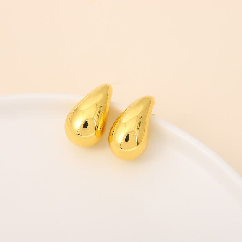 image-Metal Drop Earrings - Retro Design Women's Fashion