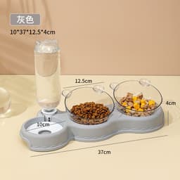 image-Automatic Pet Dog Cat Water Feeder, Anti-Moisture, 3 Bowls