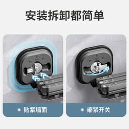 image-Aluminum Alloy Folding Clothes Rack Wall-Mounted