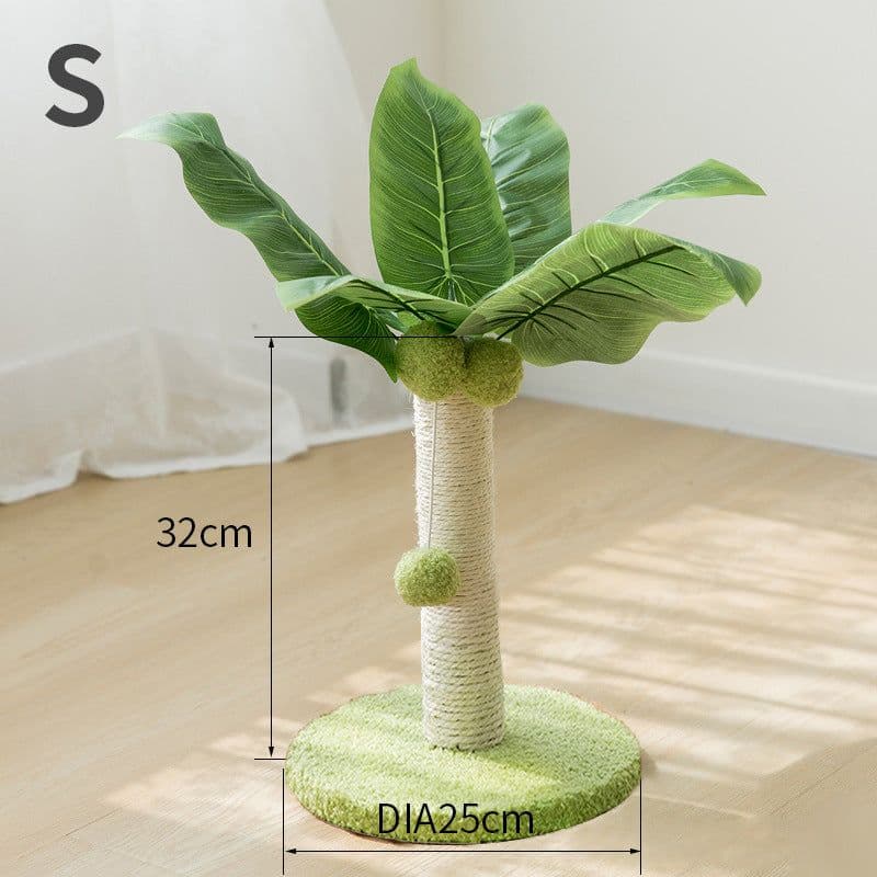 image-Cat Climbing Frame Sisal Scratching Toy Coconut Tree Climber - Claw Grinder