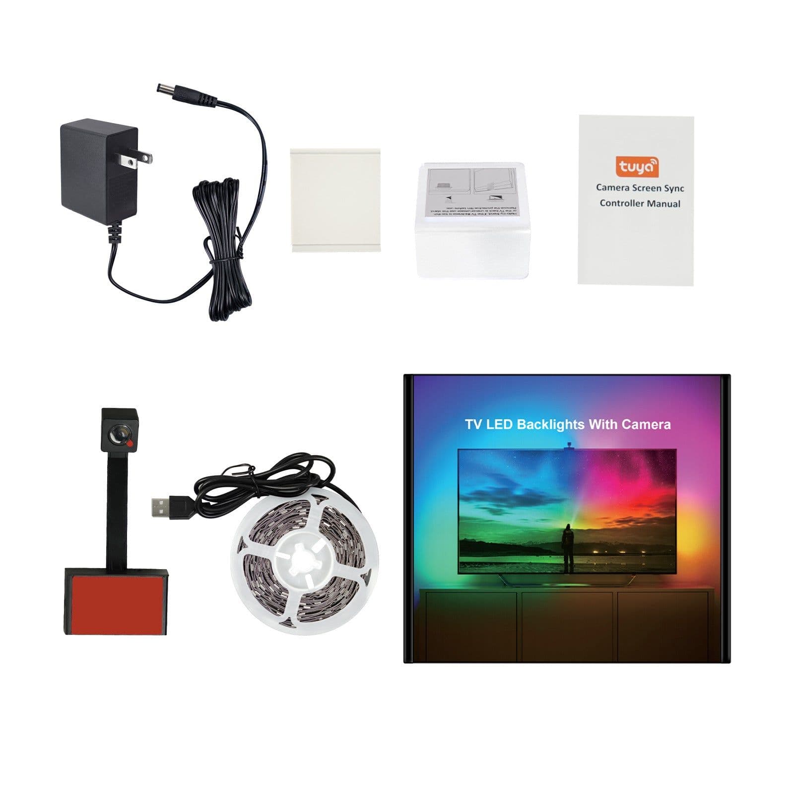 image-Good Day Tuya RGB LED TV Background Light Sync 18W Dimmable WiFi