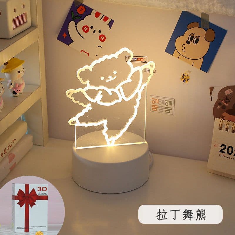 image-Christmas 3D Night Light Table Lamp, Kids' Gift, Modern, USB, 135x210mm