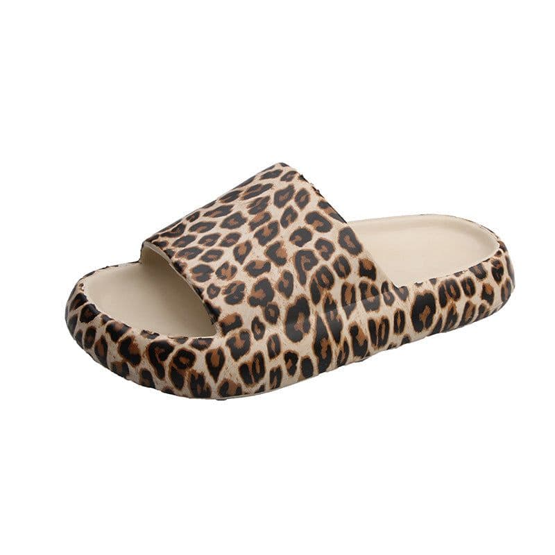 image-Leopard Print EVA Sandals - Khaki Trendy Summer Shoes - Non-Slip Women