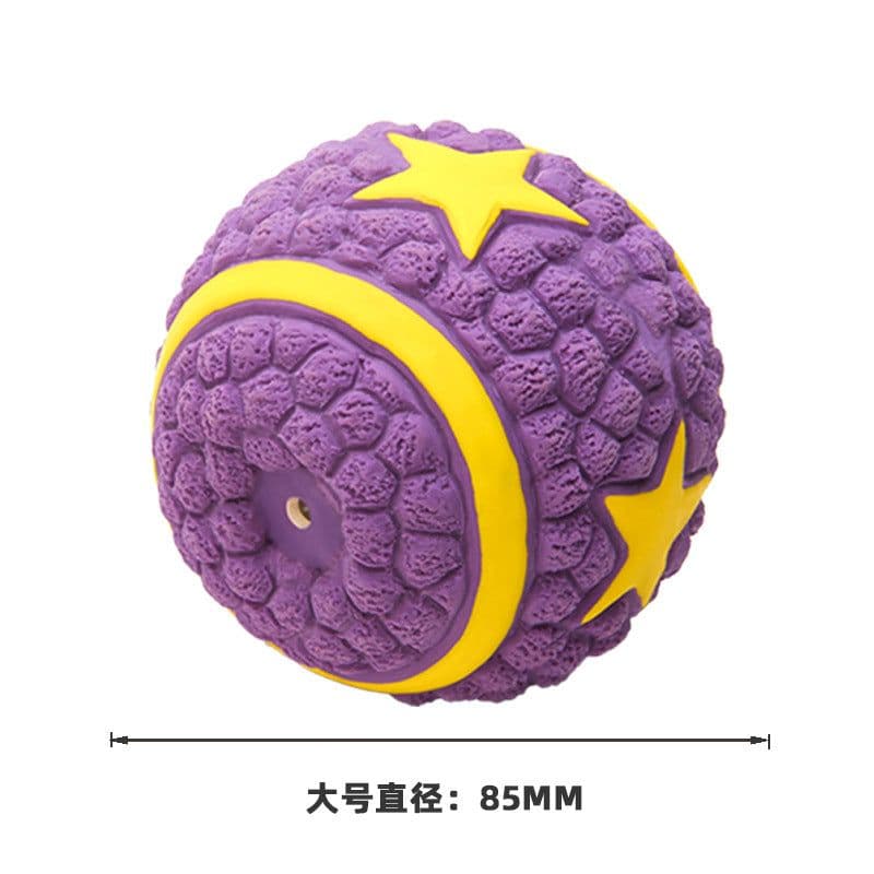 image-EETOYS Latex Rugby Tennis Dog Toy - Melon Large Sound Ball Pet