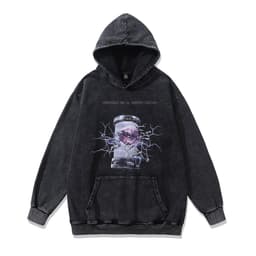 image-Cotton Fleece Hoodie - Kangaroo Pocket Loose Fit XXL