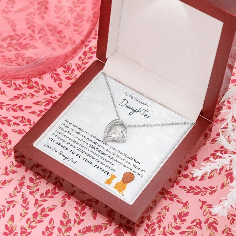 image-YYDDSSD Heart Necklace Silver - Daughter Gift