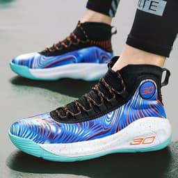 image-Men's High-Top Basketball Shoes - White Combat Boots Sneakers 36-45