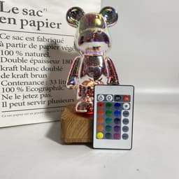 image-3D Fireworks Bear Night Light - Colorful USB Lamp