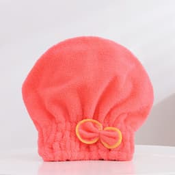 image-Coral Velvet Shower Cap - Purple 25x24cm