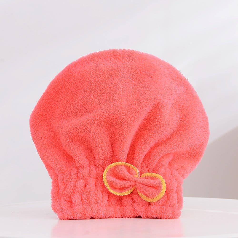 image-Coral Velvet Shower Cap - Purple 25x24cm