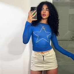 image-Summer Five-Pointed Star Print T-Shirt - Women's