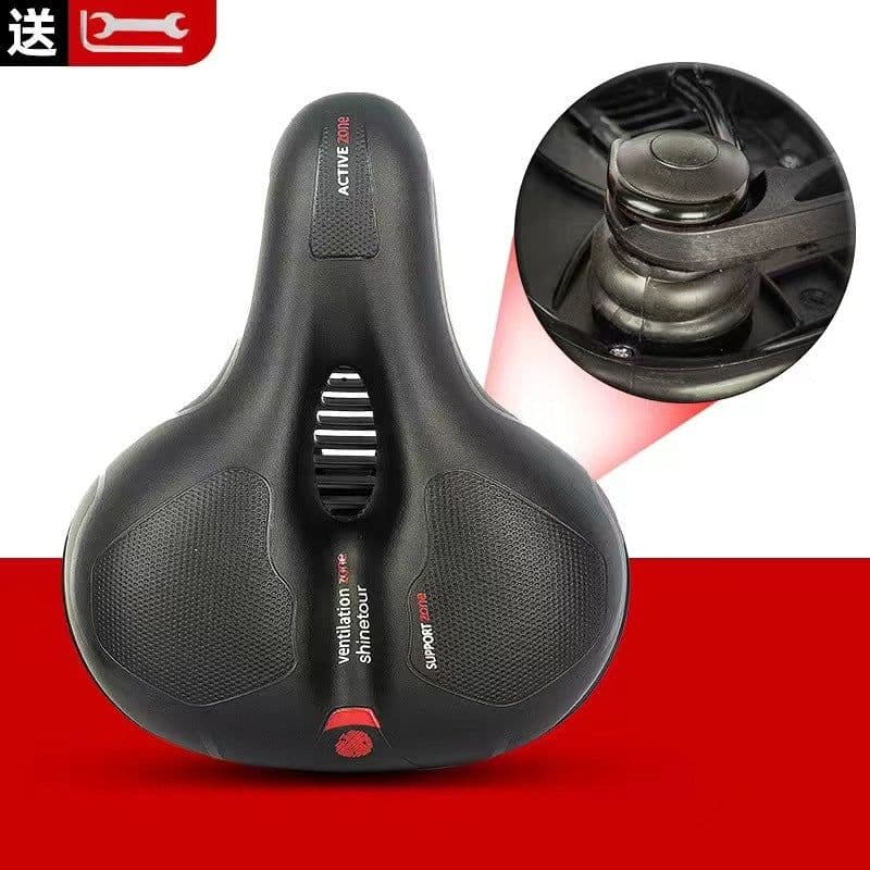 image-Bicycle saddle mountain bike cushion hollow big butt comfortable shock-absorbing ball hollow breathable universal seat