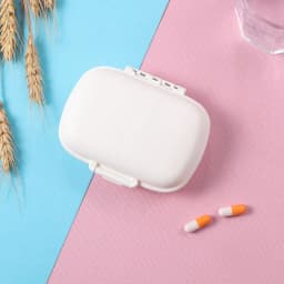 image-Portable 7-Day Pill Organizer - Double-Layer Sealed Storage