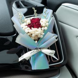 image-Aromatherapy Clip Bouquet - Beige Hydrangea Car Fragrance Decor