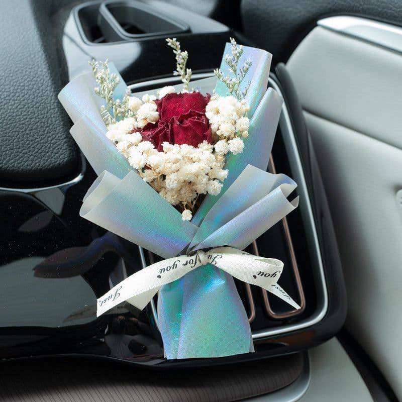 image-Aromatherapy Clip Bouquet - Beige Hydrangea Car Fragrance Decor