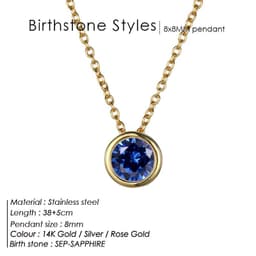 image-E-Manco Light Yellow Titanium Steel Necklace - Rose Gold Stainless Steel Cross Chain