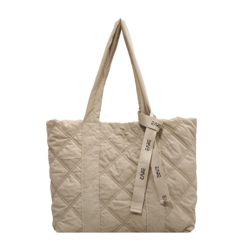 image-Smart Camp Tote Bag - Light Beige Nylon Large