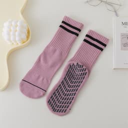 image-Yoga socks women's mid-tube spring and summer long tube professional non-slip shark library sports fitness floor socks Zhuji wholesale