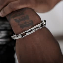 image-Titanium Steel Bracelet - Silver 21cm Unisex Couple Style