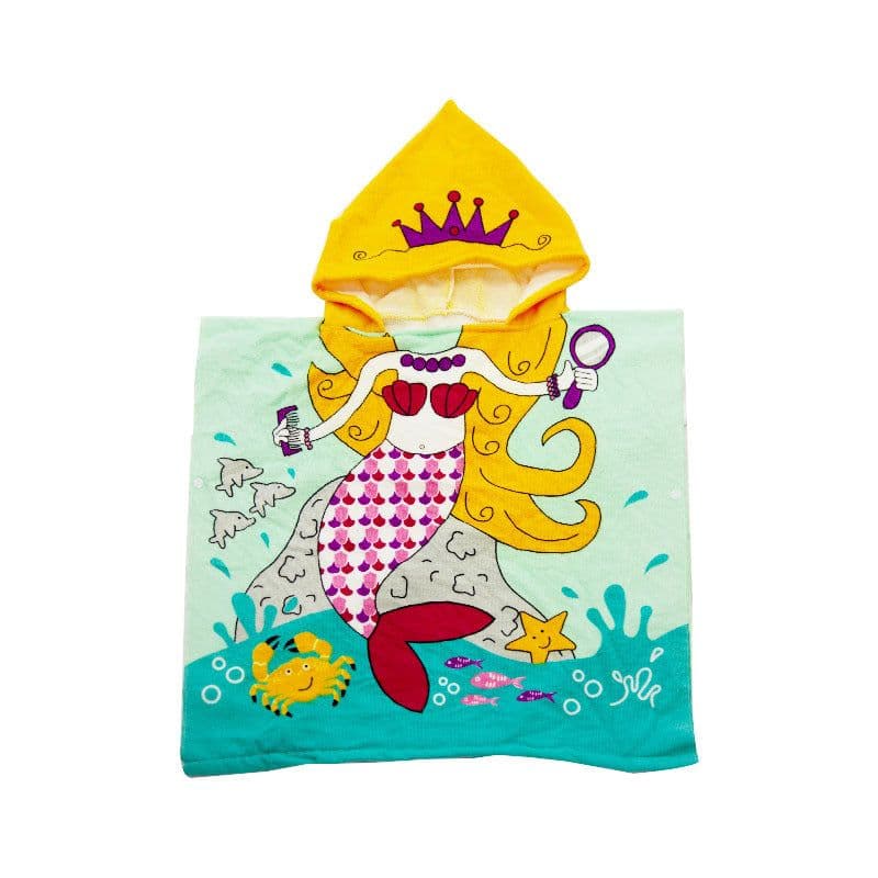 image-Children's Hooded Bathrobe Towel - Pink 60x120cm