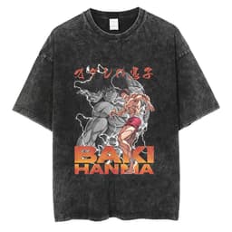 image-Black Cartoon T-Shirt, Breathable, XXXL, Loose Fit, Men's