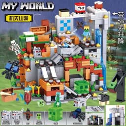 image-Lego-Compatible Minecraft Building Blocks Set - Cave & Tree House