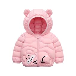 image-Desfan Kids Cartoon Hooded Coat, Thickened, 3-8 Years, Autumn Winter, Unisex